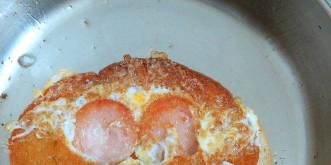 Рецепт яичницы в хлебе