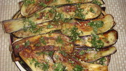 Рецепт Закуски из баклажанов с шампиньонами