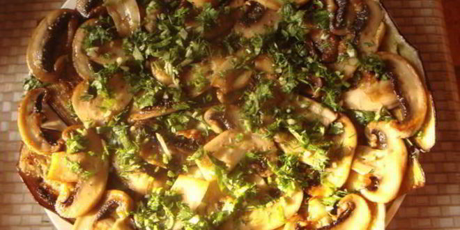Рецепт закуски из баклажанов с шампиньонами