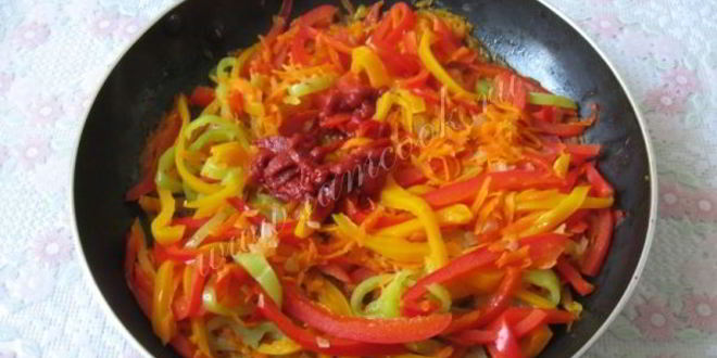Рецепт закуски из болгарского перца и моркови