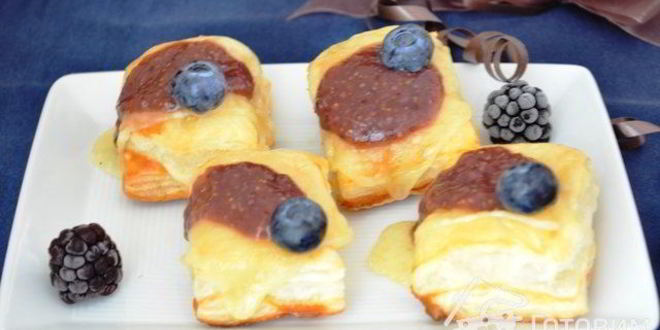 Рецепт закуски из слоеного теста