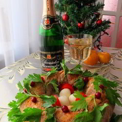 Рецепт Закуски из свинины, шампиньонов и овощей