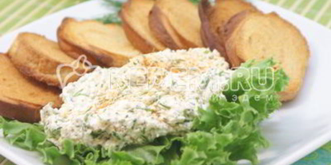 Рецепт закуски из сыра фета с гренками