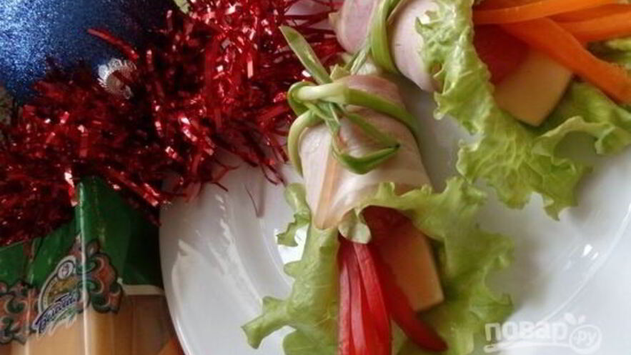 Рецепт закуски колокольчики с сыром и грейпфрутом