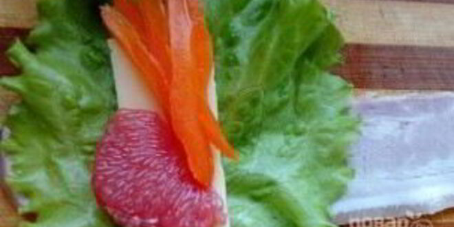 Рецепт закуски колокольчики с сыром и грейпфрутом