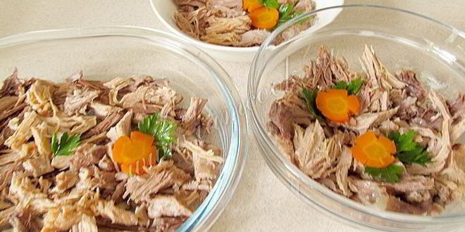 Рецепт мясного заливного