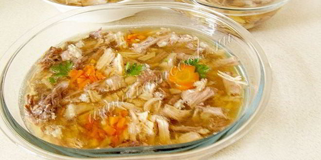 Рецепт мясного заливного