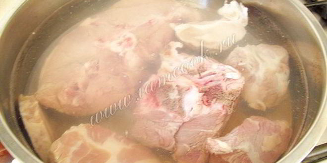 Рецепт мясного заливного
