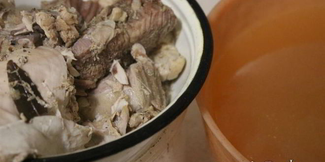 Рецепт заливного-ассорти из мяса и птицы