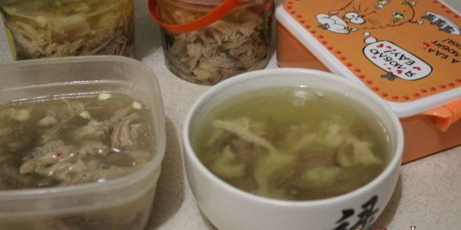 Рецепт заливного-ассорти из мяса и птицы