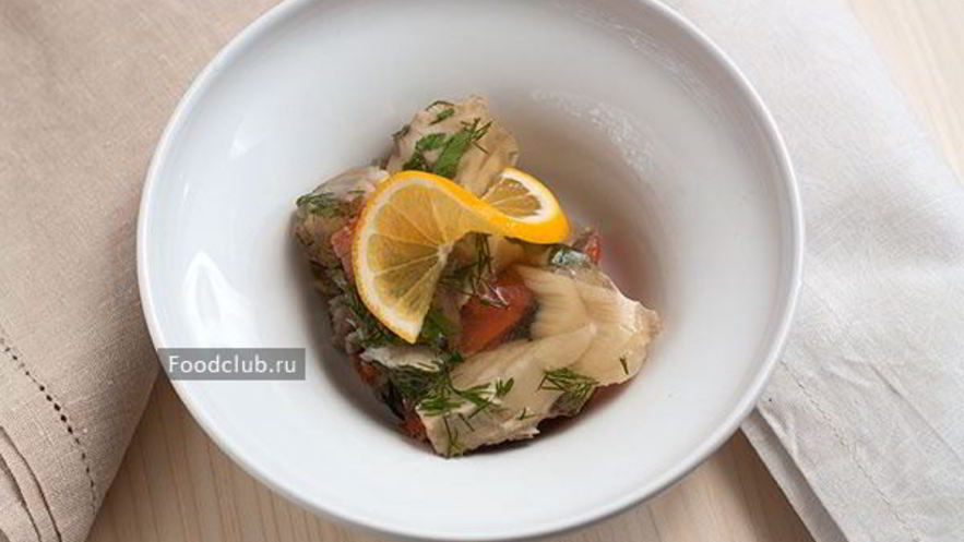 Рецепт заливного из двух видов рыбы