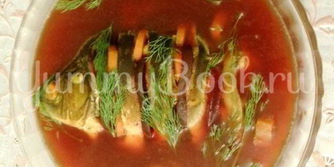 Рецепт заливного из карпа с буряком