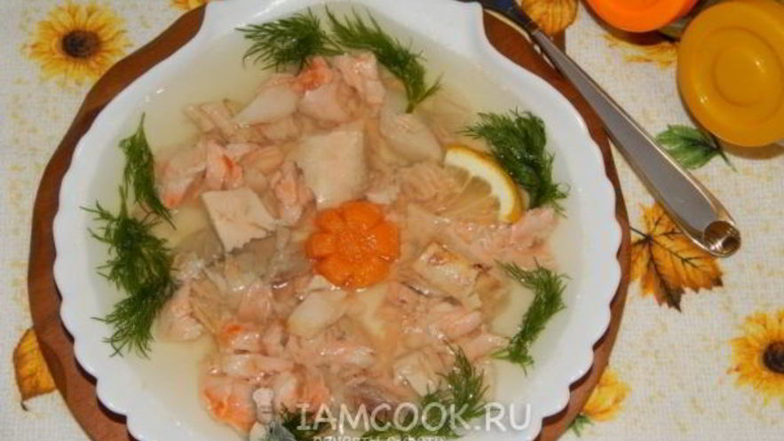 Рецепт заливного из красной рыбы