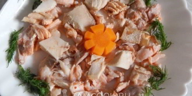 Рецепт заливного из красной рыбы