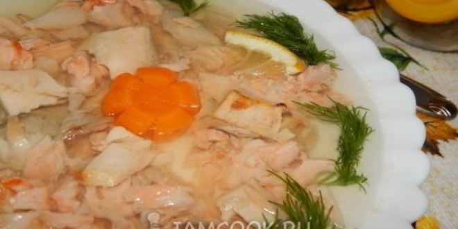 Рецепт заливного из красной рыбы