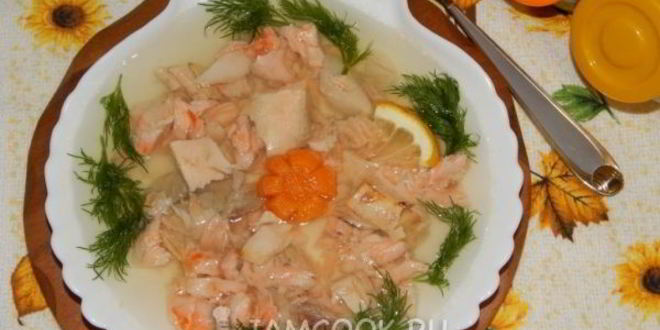 Рецепт заливного из красной рыбы