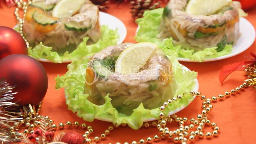 Рецепт заливного из курицы новогоднее