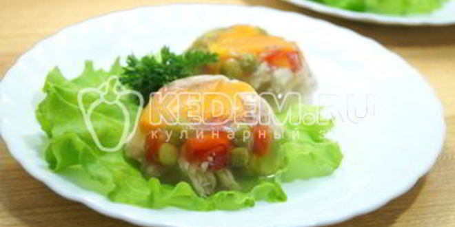 Рецепт заливного из курицы праздничное