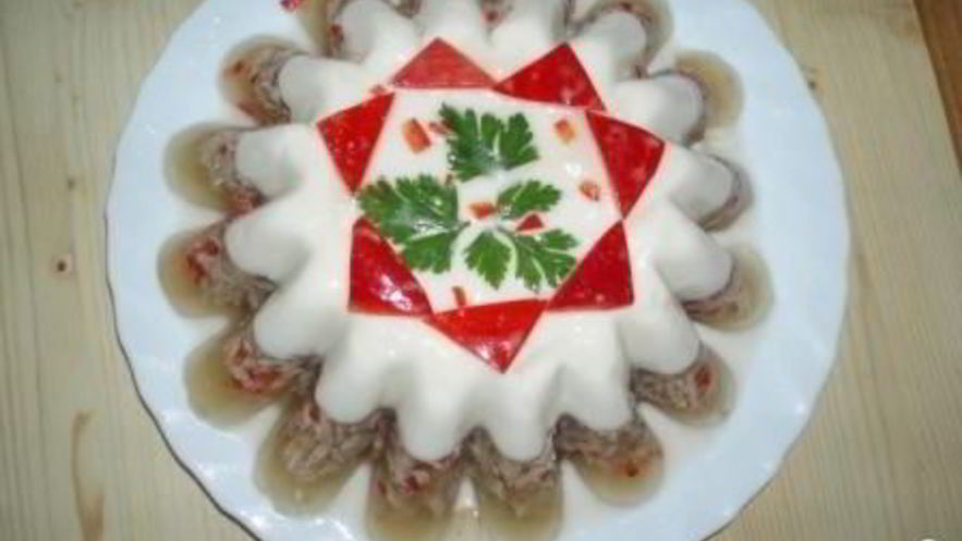 Рецепт заливного из курицы с майонезом