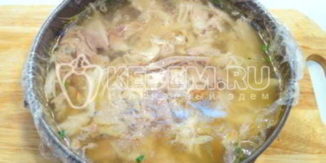 Рецепт заливного из курицы