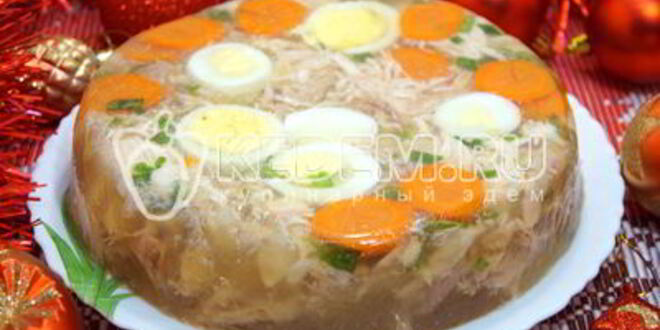 Рецепт заливного из курицы