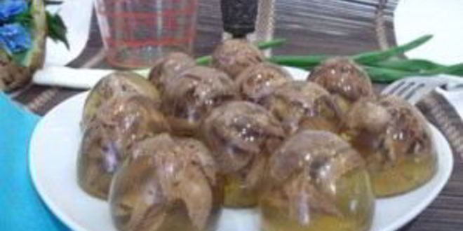 Рецепт заливного в яичной скорлупе