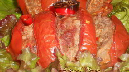 Рецепт Запеченных помидоров с мясом