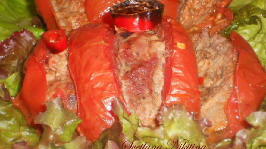 Рецепт запеченных помидоров с мясом