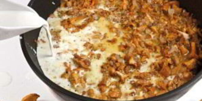 Рецепт грибного жульена в кабачковых кокотницах