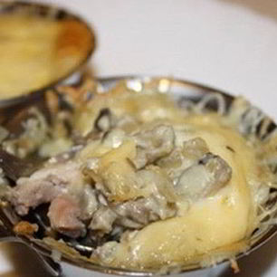 Рецепт Жульена из курицы и грибов