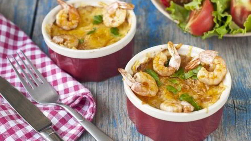 Рецепт жульена из морепродуктов с белым вином