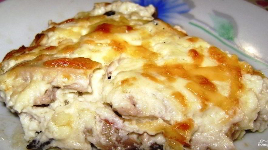 Рецепт жульена с грибами на сковороде