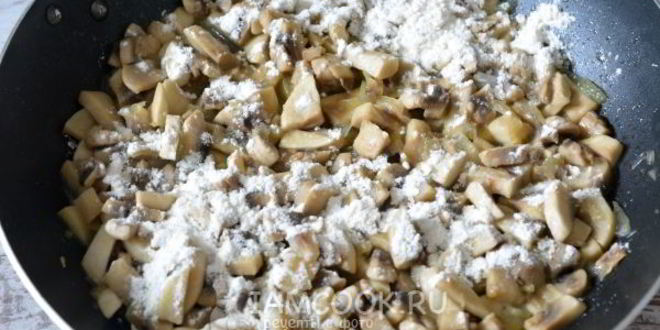 Рецепт жульена с курицей и шампиньонами в духовке