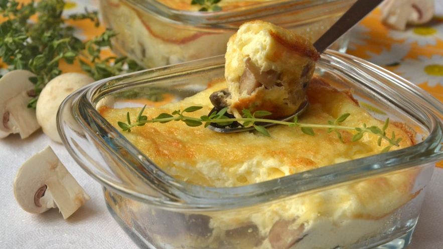 Рецепт жульена-суфле с шампиньонами