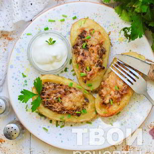 Рецепт Жульена в картошке