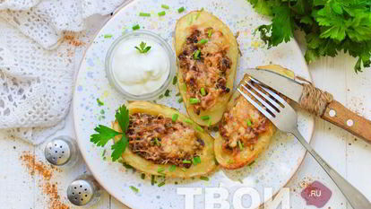 Рецепт Жульена в картошке