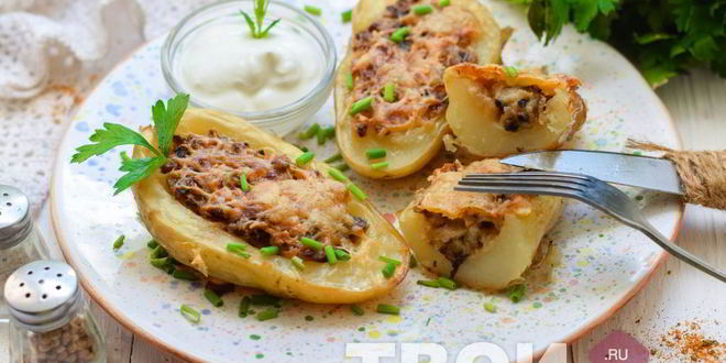 Рецепт жульена в картошке