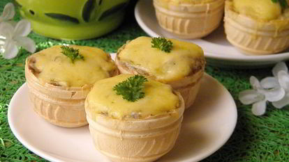 Рецепт Жульена в тарталетках