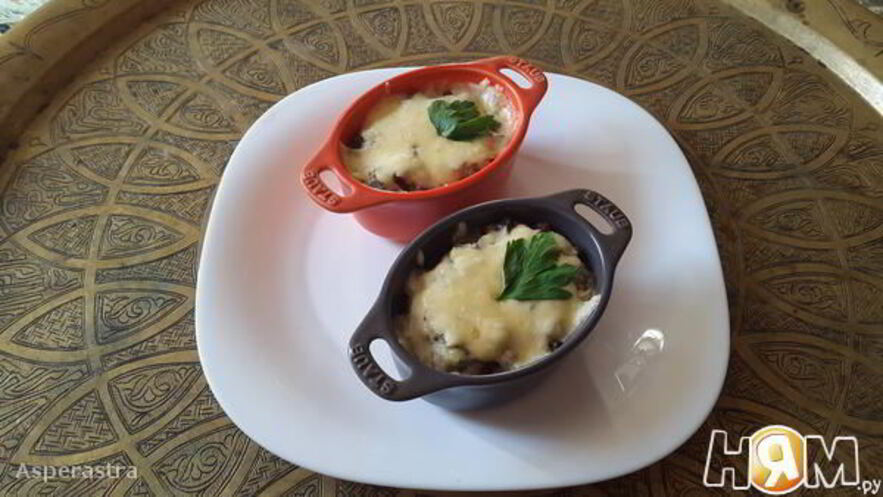 Рецепт жюльена-фьюжна из гречки с грибами