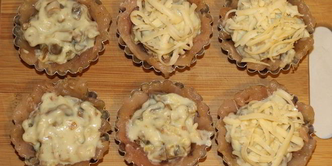 Рецепт жюльена в корзиночках из куриного филе